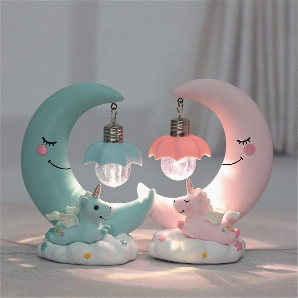 Moon Night Light，led Night Light Cartoon Nursery Lamp For Children Kid Girl Toy Birthday Gift Home Decor (pink)