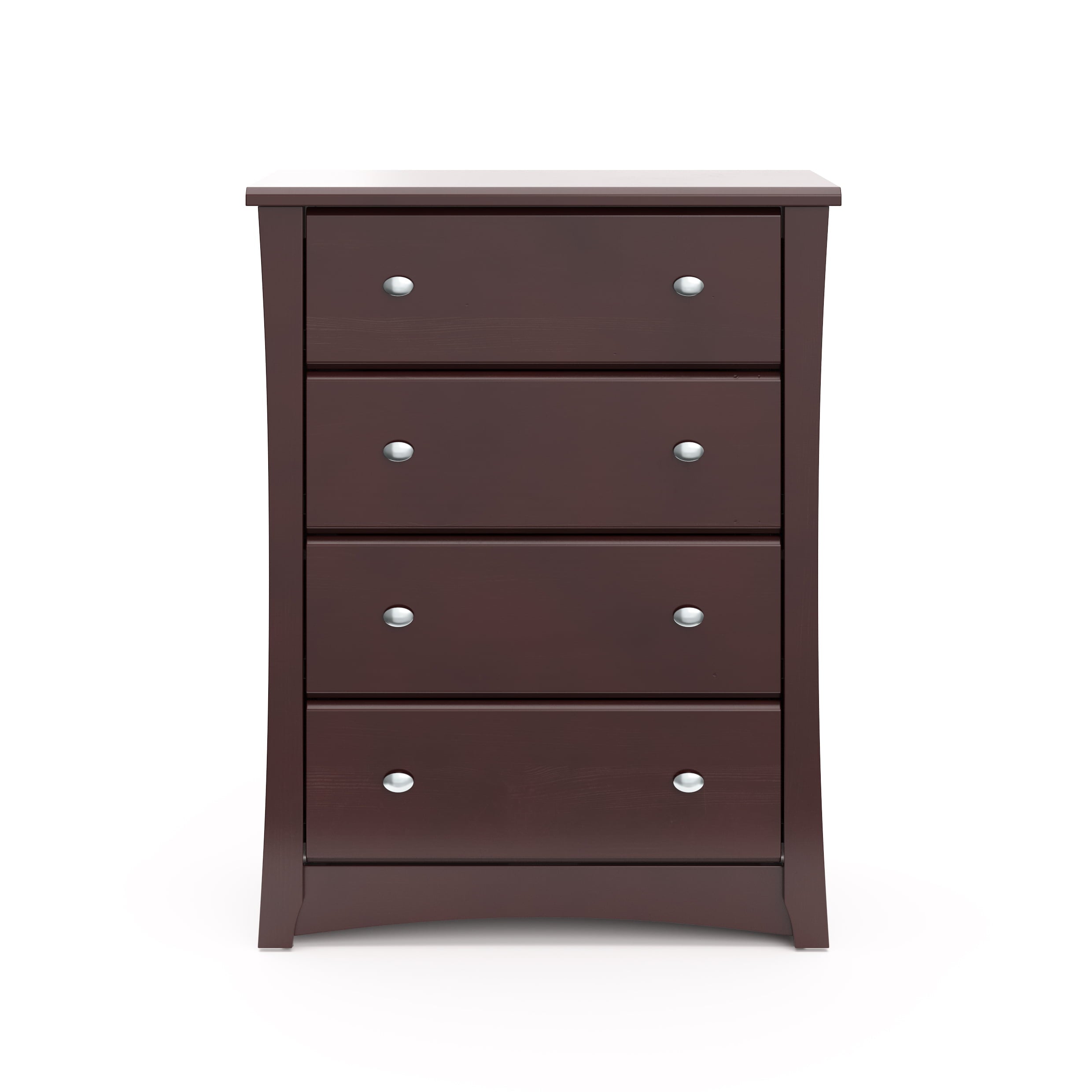 Storkcraft Crescent 4 Drawer Modern Vertical Dresser Espresso