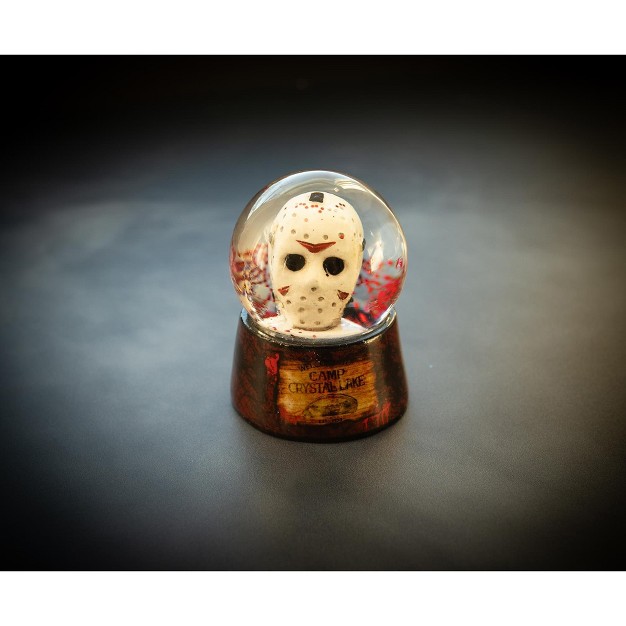 Silver Buffalo Friday The 13th Jason Voorhees Camp Crystal Lake Mini Snow Globe 2 Inches Tall