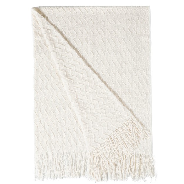 Deerlux Decorative Throw Blanket 50x60 In Soft Knit With Fringe Edges For A Cozy Touch To Your Living Space All season Ideal For Lounging Gifting