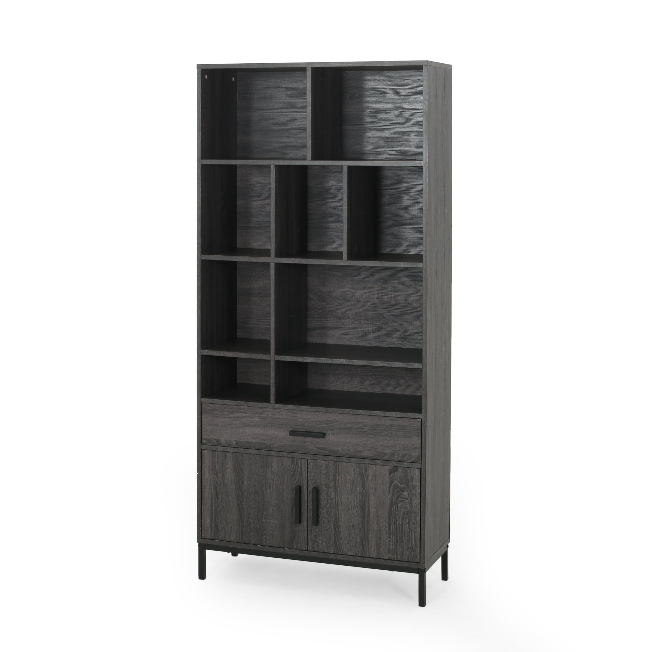 Yelianny Bookcase With Storage Cabinet & Drawer