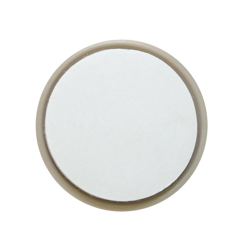 Everbilt 2-18 in. Beige Round Self-Adhesive Plastic Heavy Duty Furniture Slider Glides for Carpeted Floors (4-Pack) 4602444EB