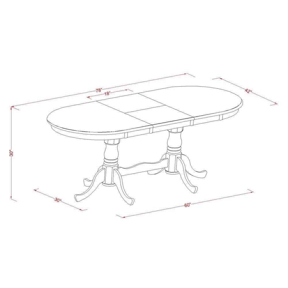 East West Furniture Dining Table Set  an Oval Dining Room Table and Wooden Seat Chairs  Black   Cherry (Pieces Options)