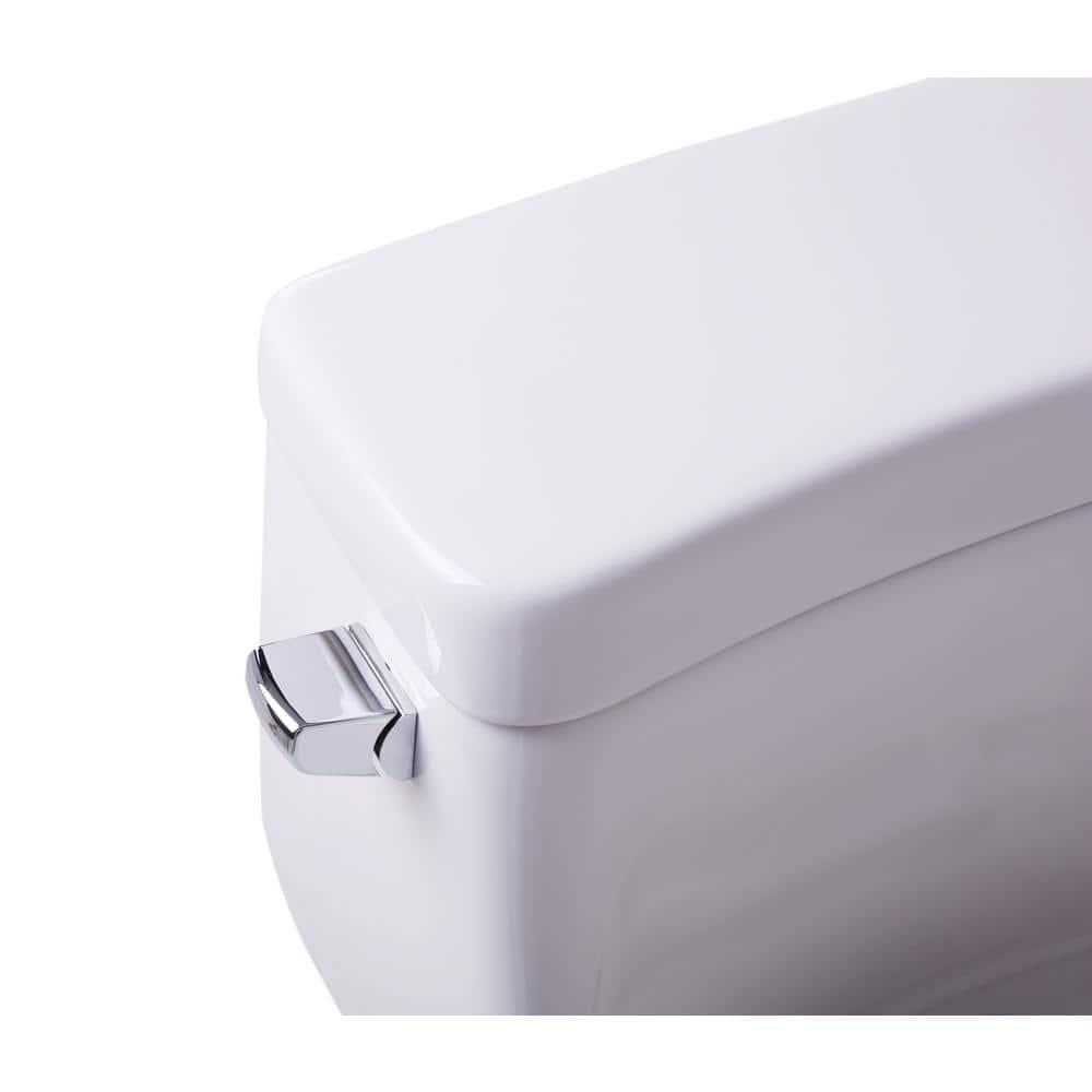 ANZZI Templar 1Piece 128 GPF Single Flush Elongated Toilet in White