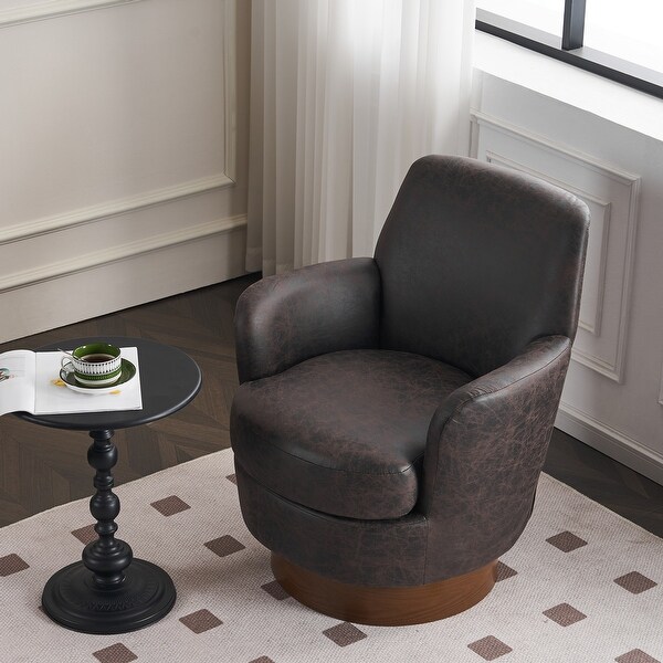 Velvet Swivel Barrel Chair，Swivel Accent Chairs Armchair for Living Room