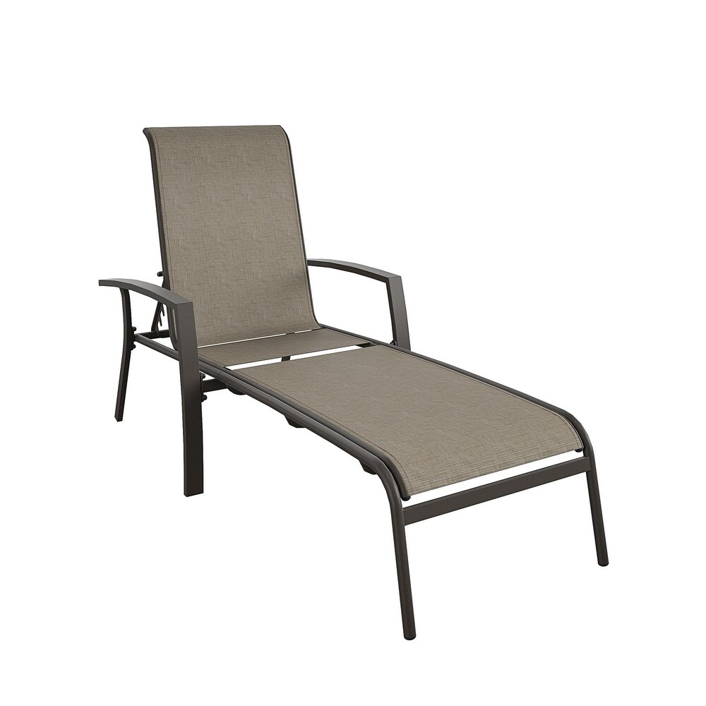 COSCO Outdoor Aluminum Chaise Lounge Chair (Set of 2)   N/A