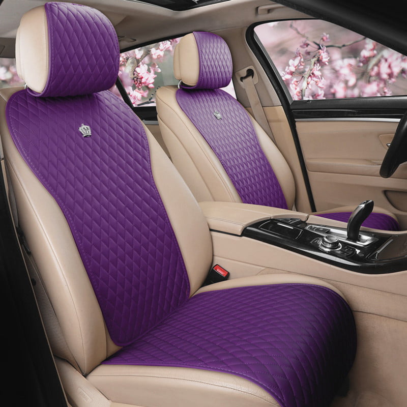 Red Rain Purple Car Seat Cover Leather Seat Protector for Car Seats Comforty Car Seat Cover 2/3 Covered 11PCS Universal Fit Car/Auto/Truck/SUV (W-Purple)