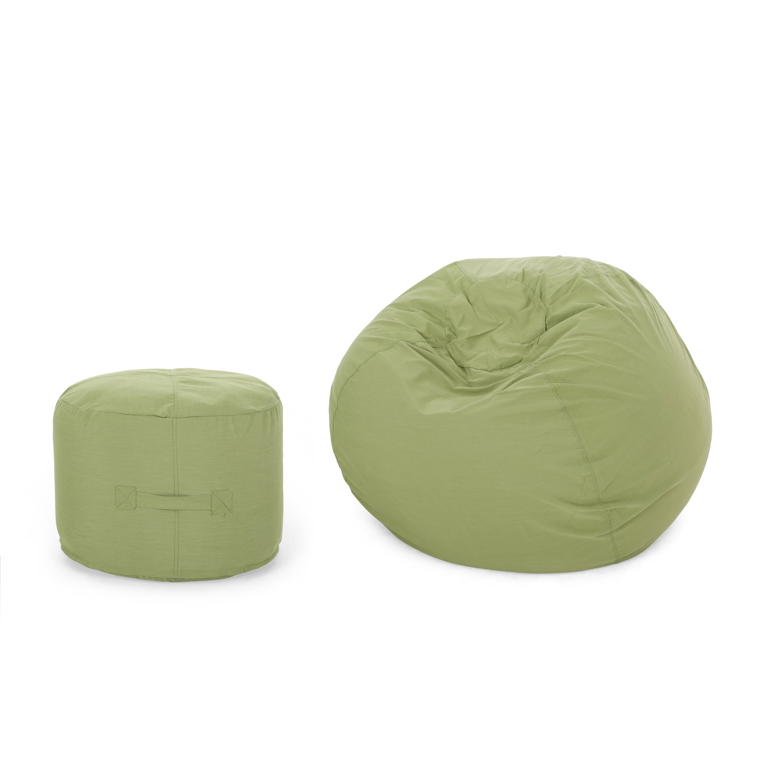 Cavalia Bay Outdoor Water Resistant 4.5 Bean Bag and 2 Ottoman Pouf Set