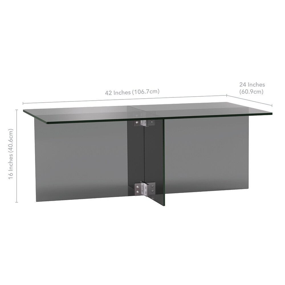 Silver Orchid Carlisle Glass Coffee Table