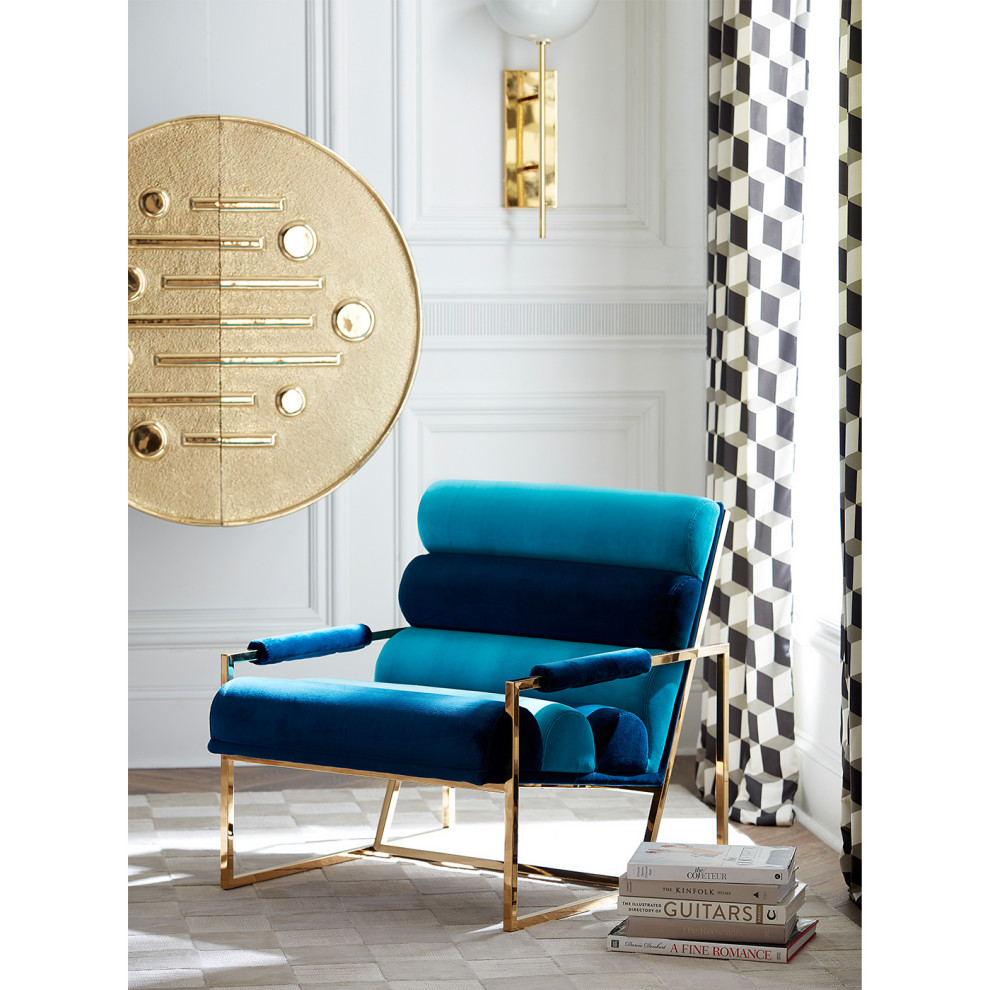 Channeled Goldfinger Lounge Chair   Contemporary   Armchairs And Accent Chairs   by Jonathan Adler  Houzz