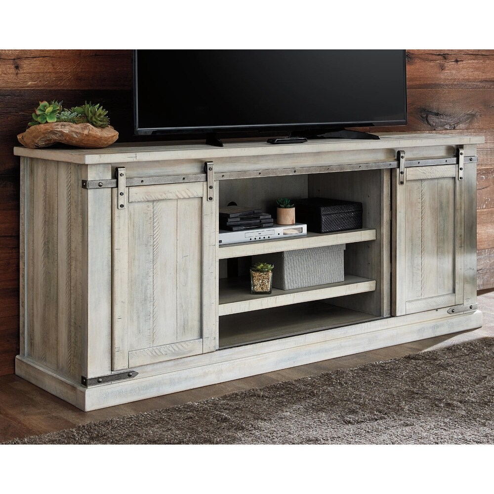 Signature Design by Ashley Carynhurst Casual TV Stand Whitewash