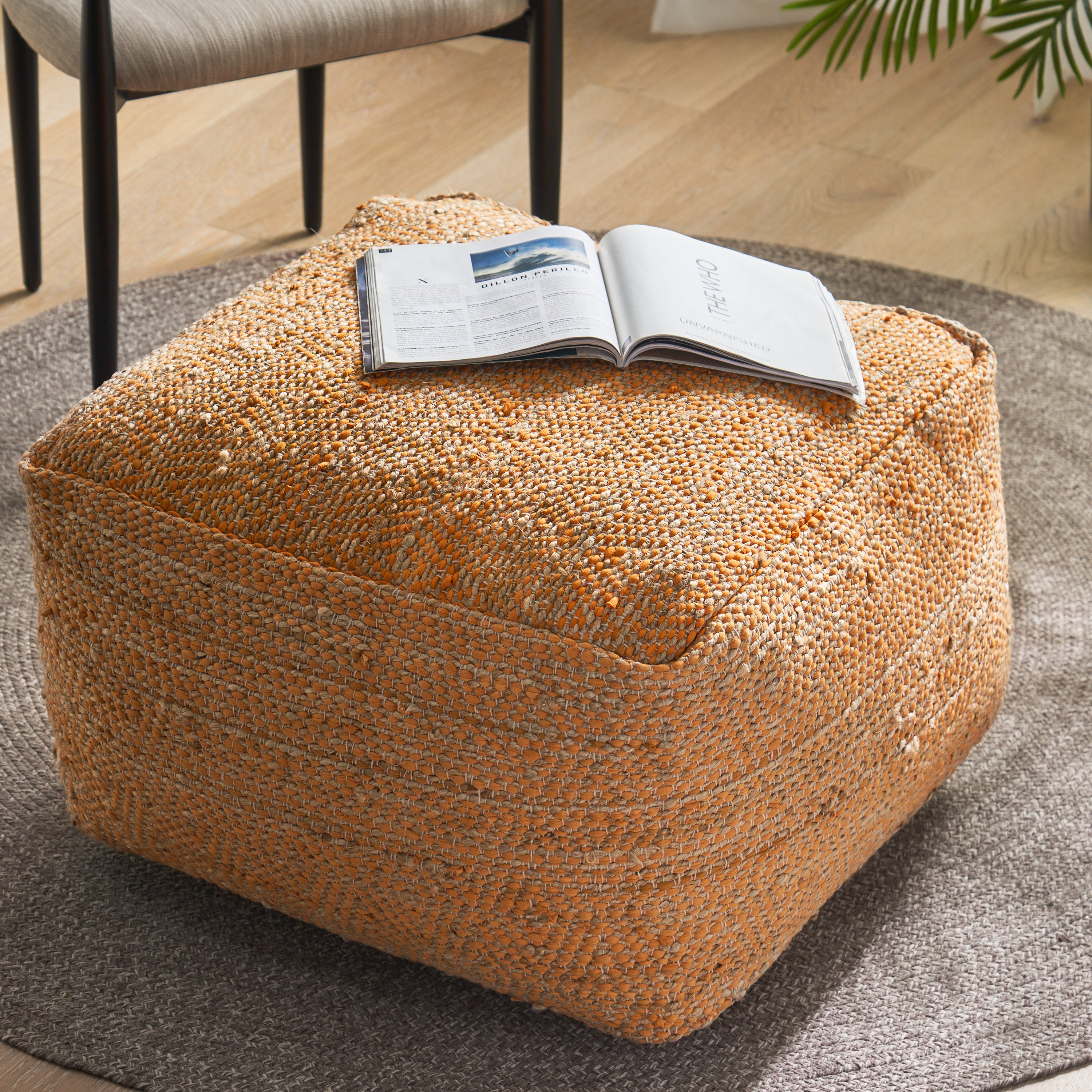 Grace Large Square Boho Style Pouf