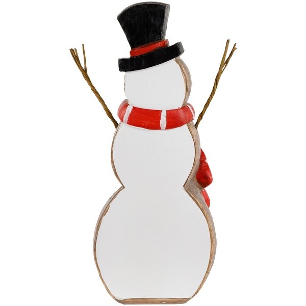 Wooden Snowman Merry Christmas Decoration