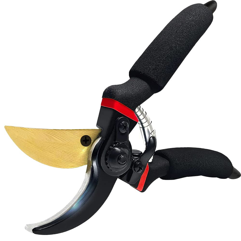 Muerk 8.7"Bypass Pruning Shears for  Garden - Heavy-Duty, Ultra Sharp Pruners Made with Japanese Grade Stainless Steel - Perfectly Cutting Through Anything in Your Yard