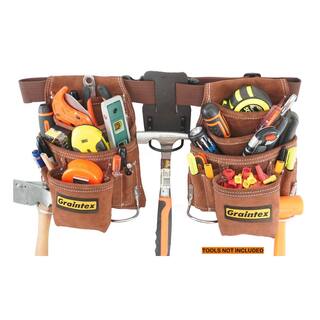 Graintex 20 Pocket Nail and Tool Pouch Set with 2 in. Belt and Hammer Holder SS2960