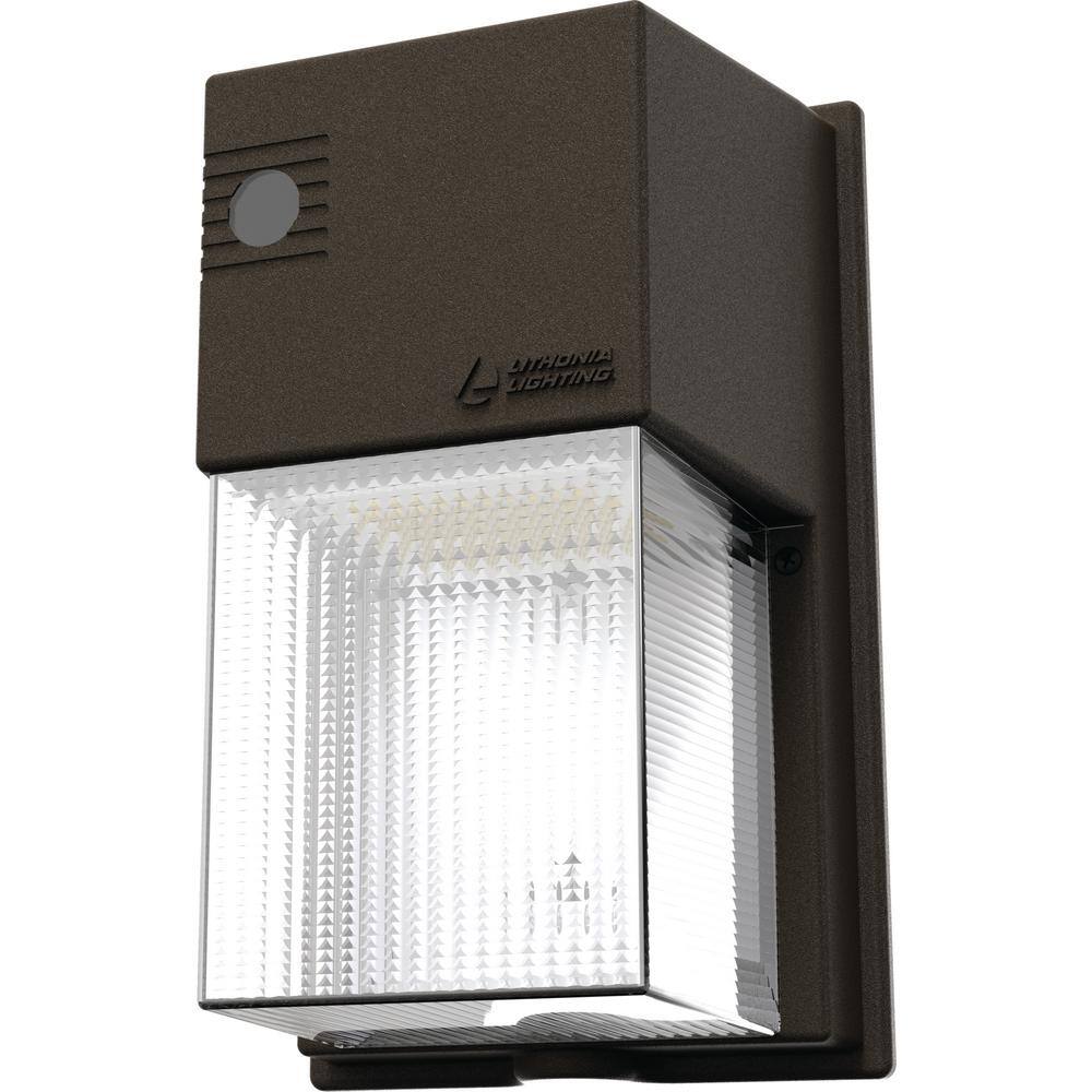 Lithonia Lighting Contractor Select TWS 70-Watt Equivalent Integrated LED Dark Bronze Switchable Lumens CCT and Photocell Wall Pack Light TWS LED ALO SWW2 MVOLT PE DDB M2