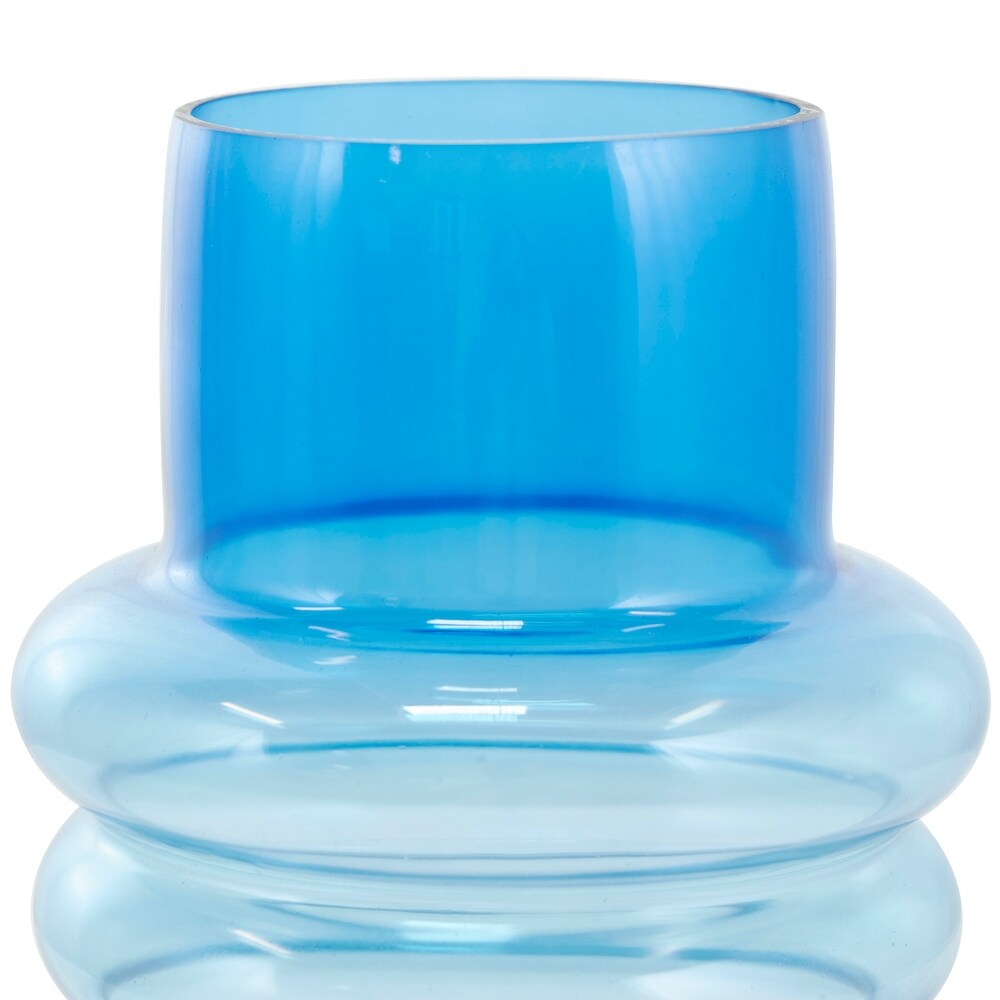 Blue Glass Ombre Bubble Vase (Set of 2)