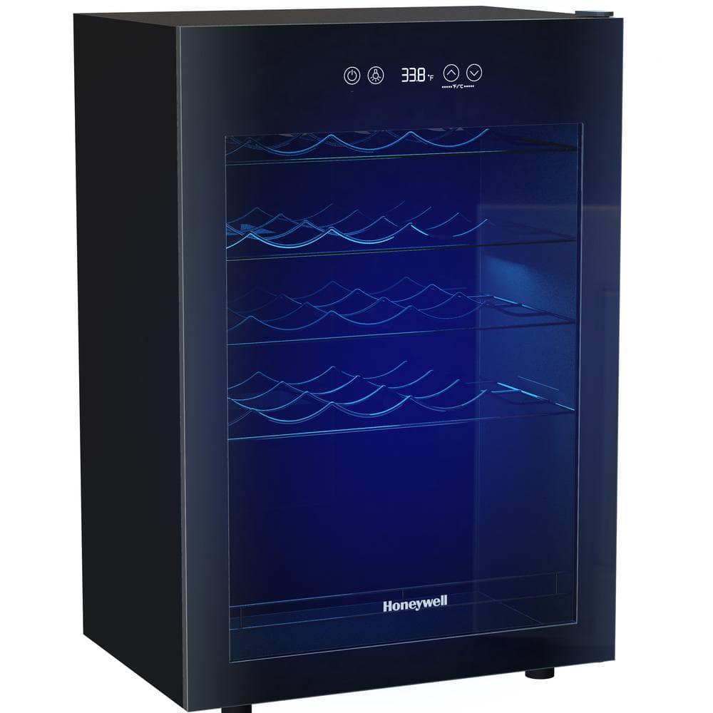 Honeywell 189 in 24Bottle Wine Cooler and 24Can Beverage Cooler in Black with Digital Thermostat