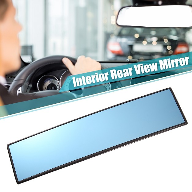 Interior Rear View Mirror Fit Wide Angle Panoramic Blue Tint Convex Surface