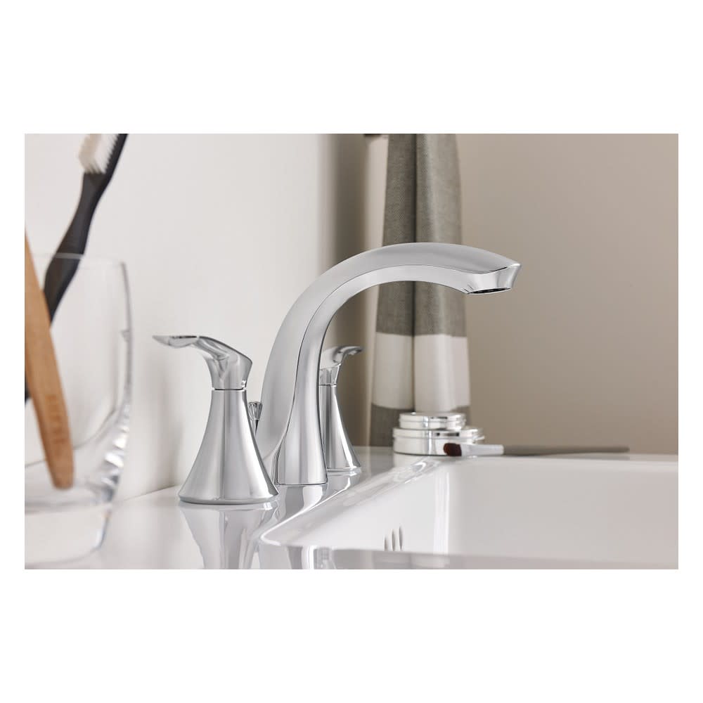 Moen Darcy Bathroom Lavatory Faucet Chrome 2 Handle High Arc