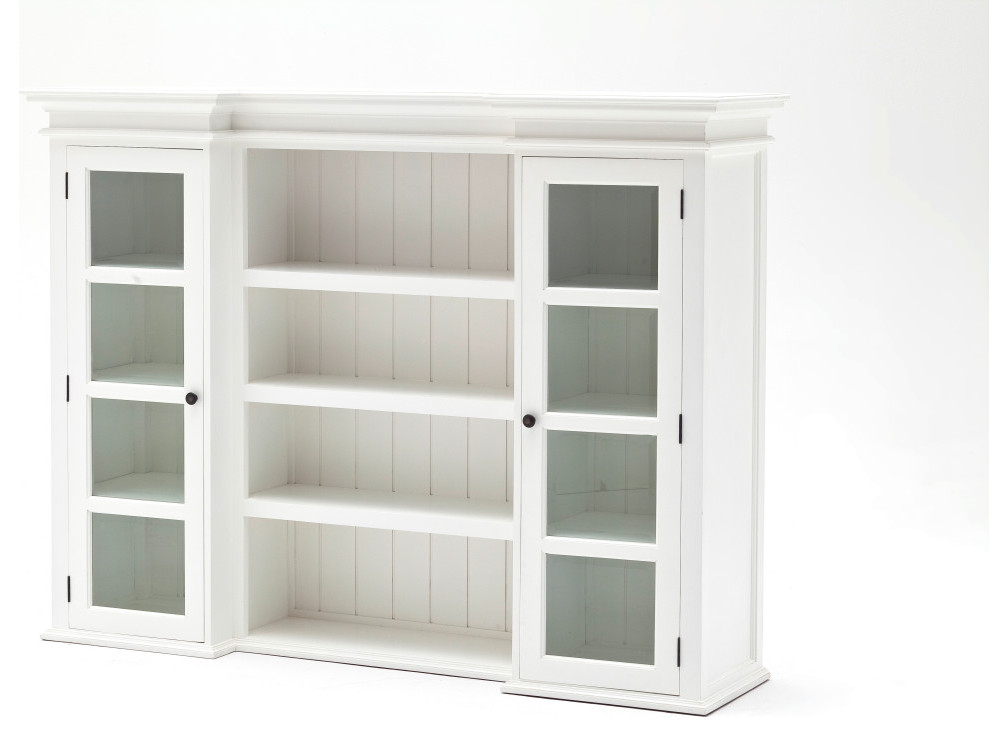 Halifax Library Hutch With basket set   Contemporary   Bookcases   by Nova Solo Furniture  Houzz