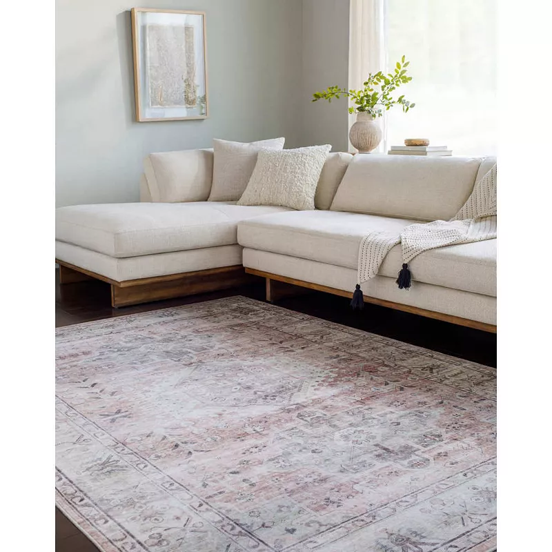 Kiante Traditional Washable Area Rug