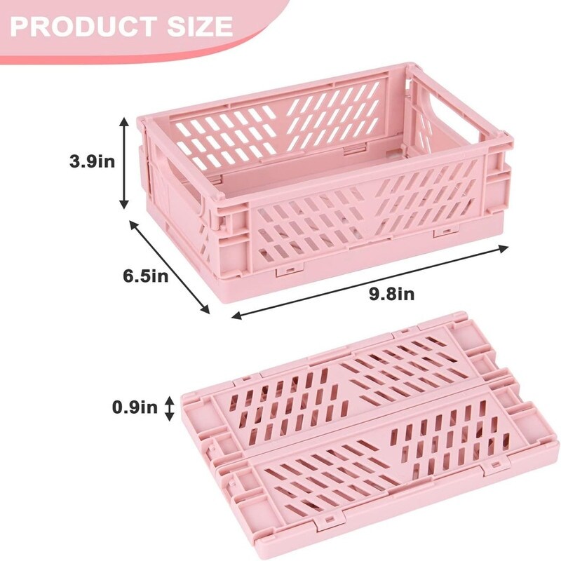 5PCS Plastic Crate for Storage(9.8\