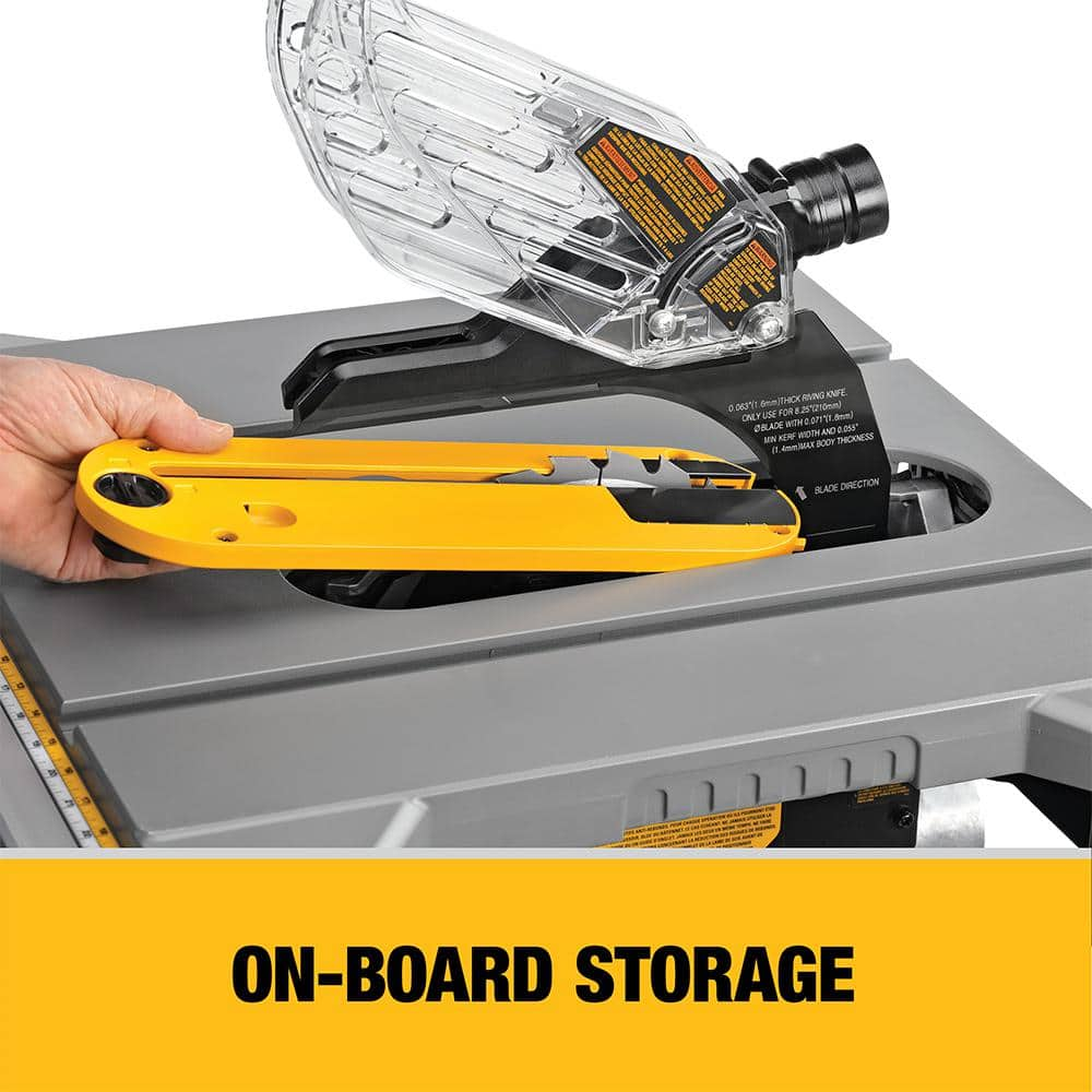 DEWALT 15 Amp Corded 8-1/4 in. Compact Portable Jobsite Tablesaw (Stand Not Included) DWE7485