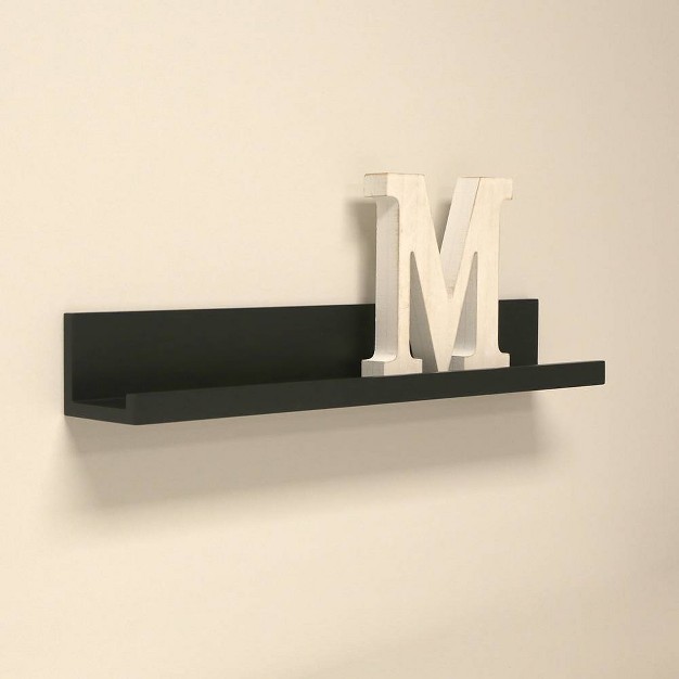 Modern Picture Ledge Floating Wall Shelf Black Inplace