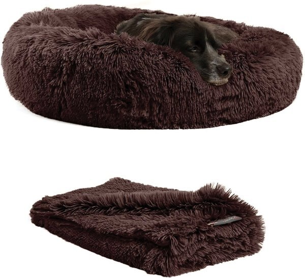 Best Friends by Sheri The Original Calming Donut Cat and Dog Bed and Throw Blanket