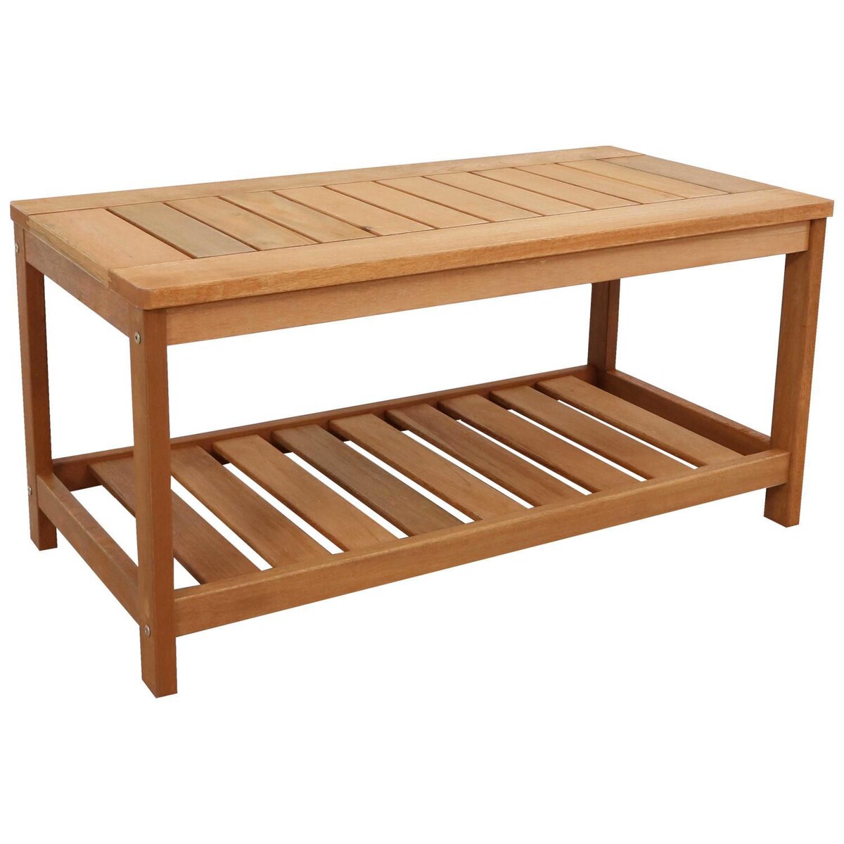 Ultimate Patio 35 1/4 X 18-Inch Rectangular Meranti Wood Outdoor Coffee Table W/ Teak Oil Finish