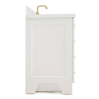 ARIEL Taylor 43 in. W x 22 in. D Bath Vanity in White with Quartz Vanity Top in White with White Basin Q043SRWQOVOWHT