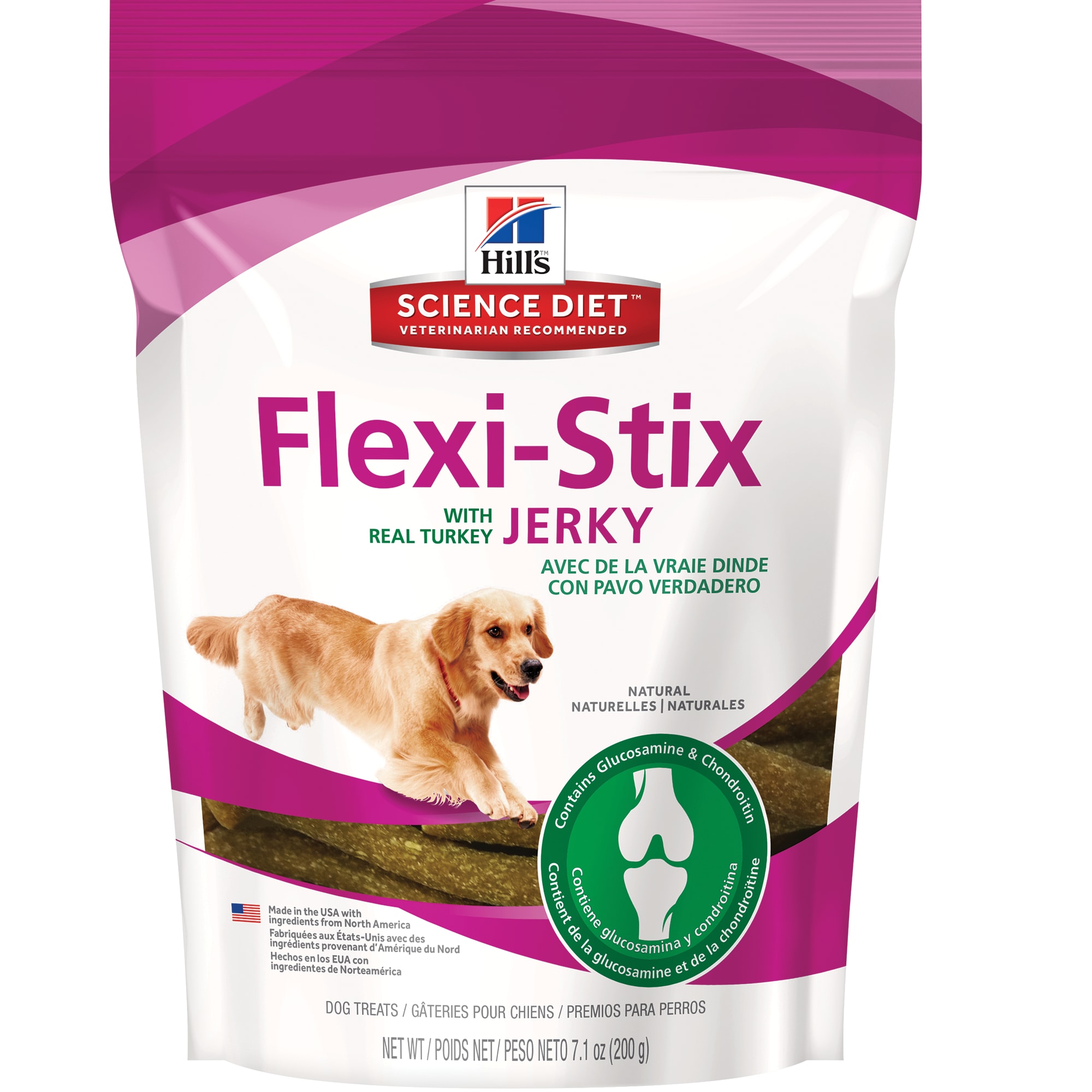 Hills Natural Flexi-Stix Turkey Jerky Dog Treat， 7.1 oz.， Bag