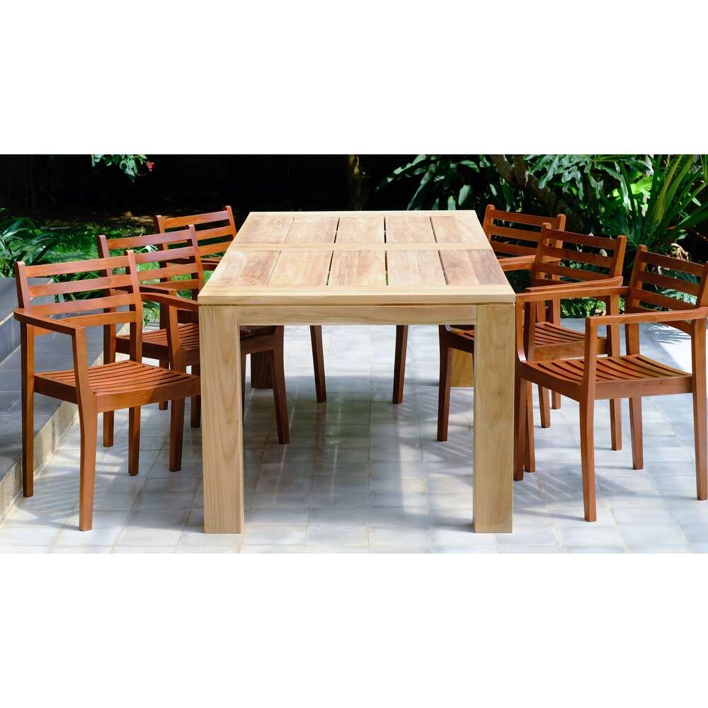 Posh Pollen Croatia Teak Dining Table  Seats 8 10   N/A