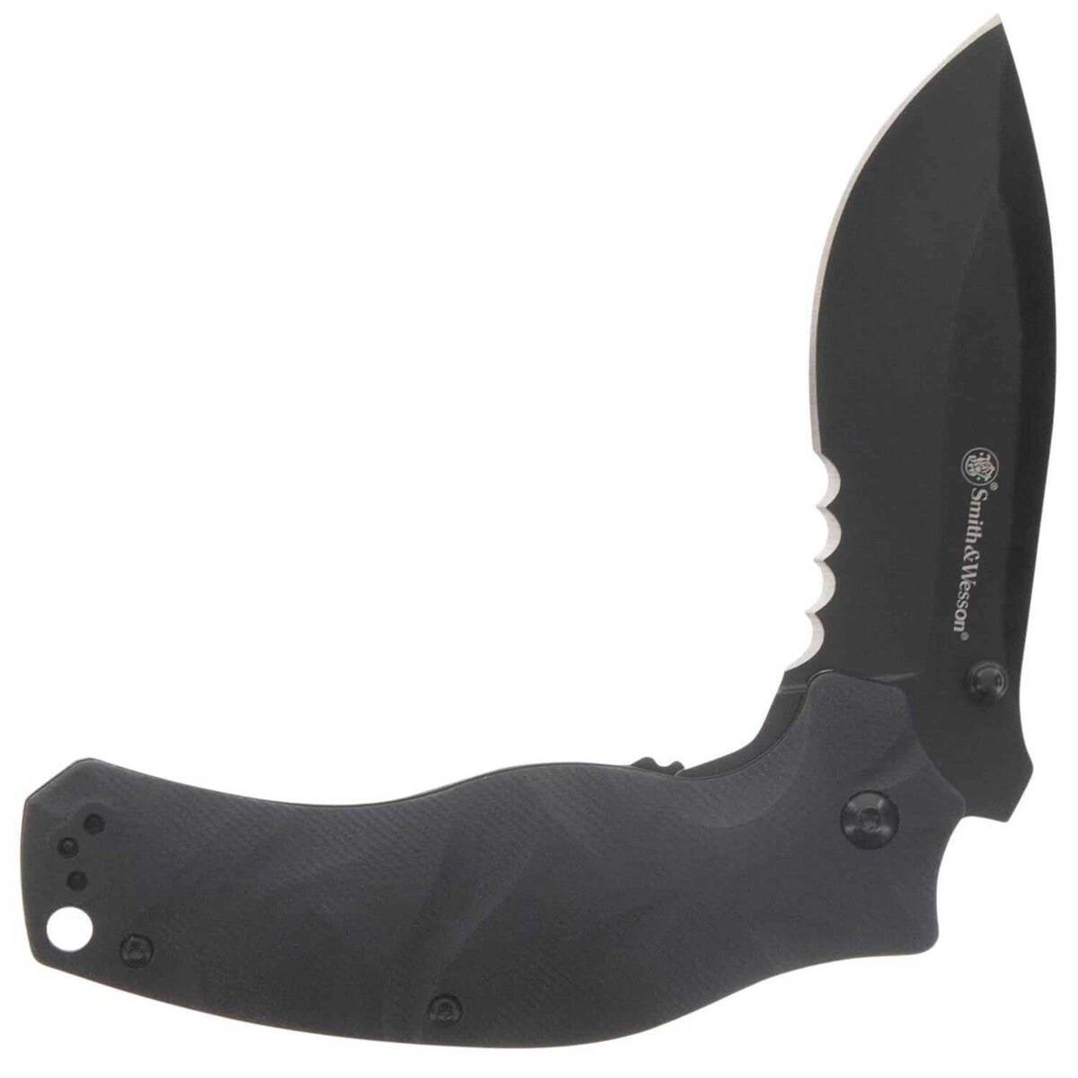 Smith  Wesson Black Ops Recurve 3.5 inch Assisted Knife  Black