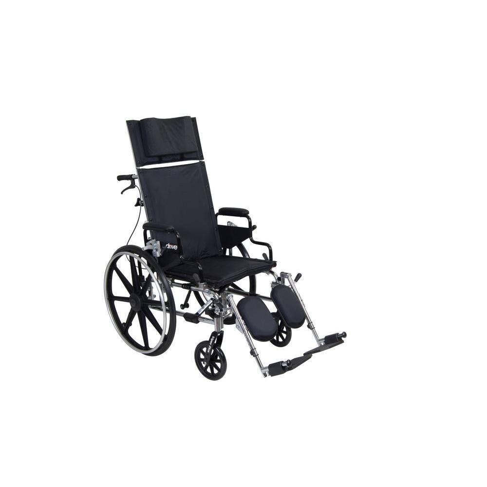 Drive Medical Viper Plus GT Full Reclining Wheelchair with 18 in. Seat and Desk Arms pla418rbdda