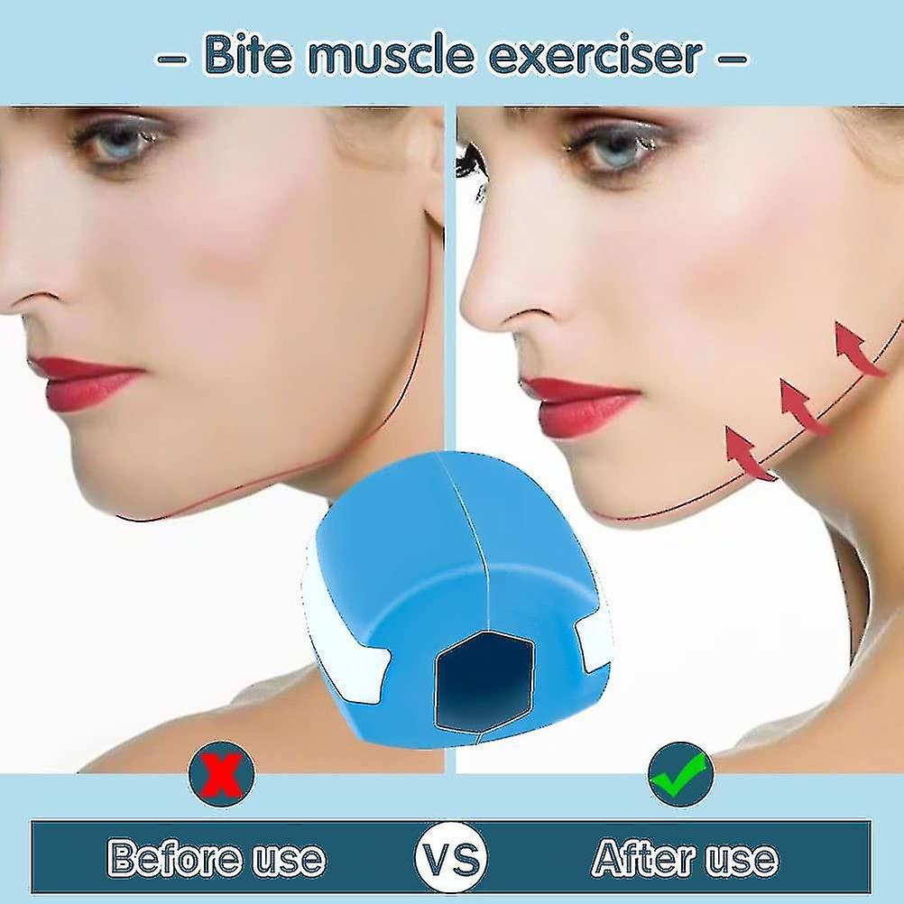 Jaw Exerciser， Jaw Exerciser Ball Jawline Muscle Exerciser Slim Your Face Double Chin Reducer For Facial Exercise Face-liftblackbluepurple 3pcs