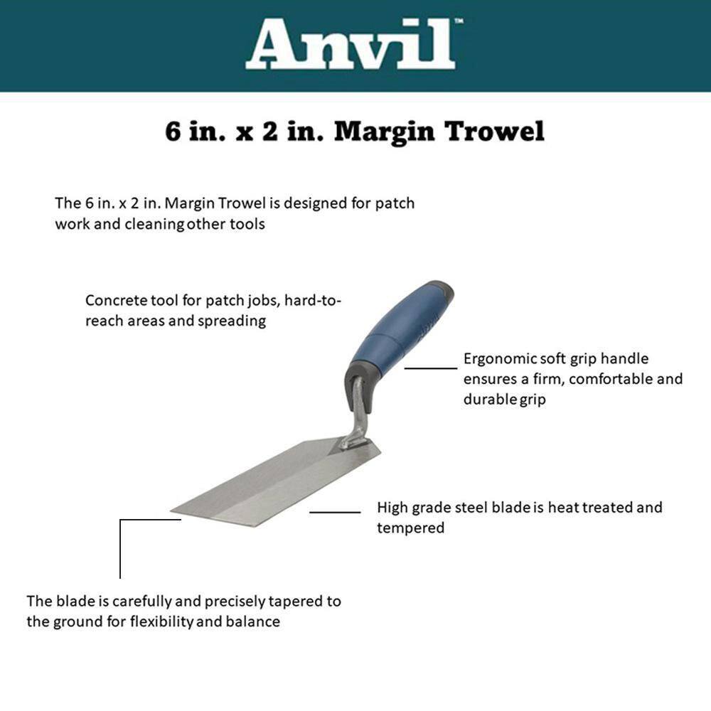 Anvil 6 in. x 2 in. Margin Trowel 57474