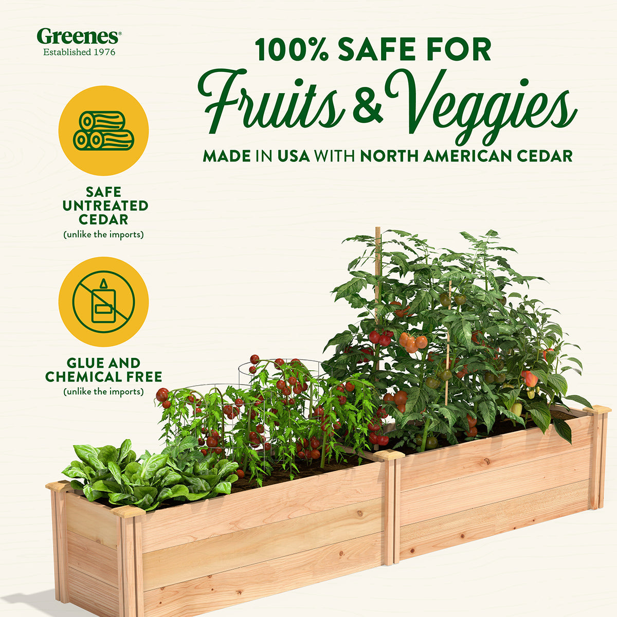 Greenes Fence 96" x 16" x 16.5" Brown Wood Raised Garden Kit