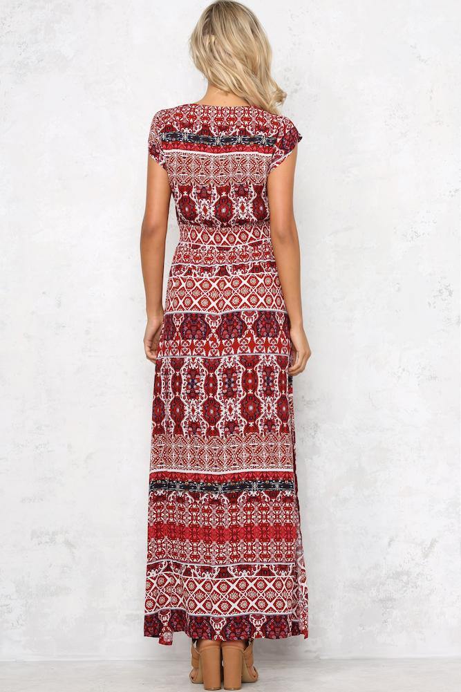 Lands Of Bohemia Maxi Dress Wine