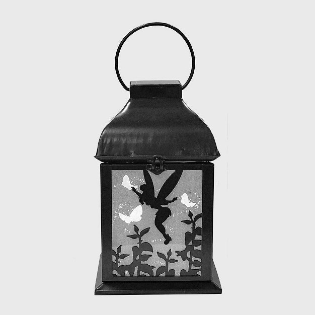 Tinker Bell Solar Metal Outdoor Lantern Black