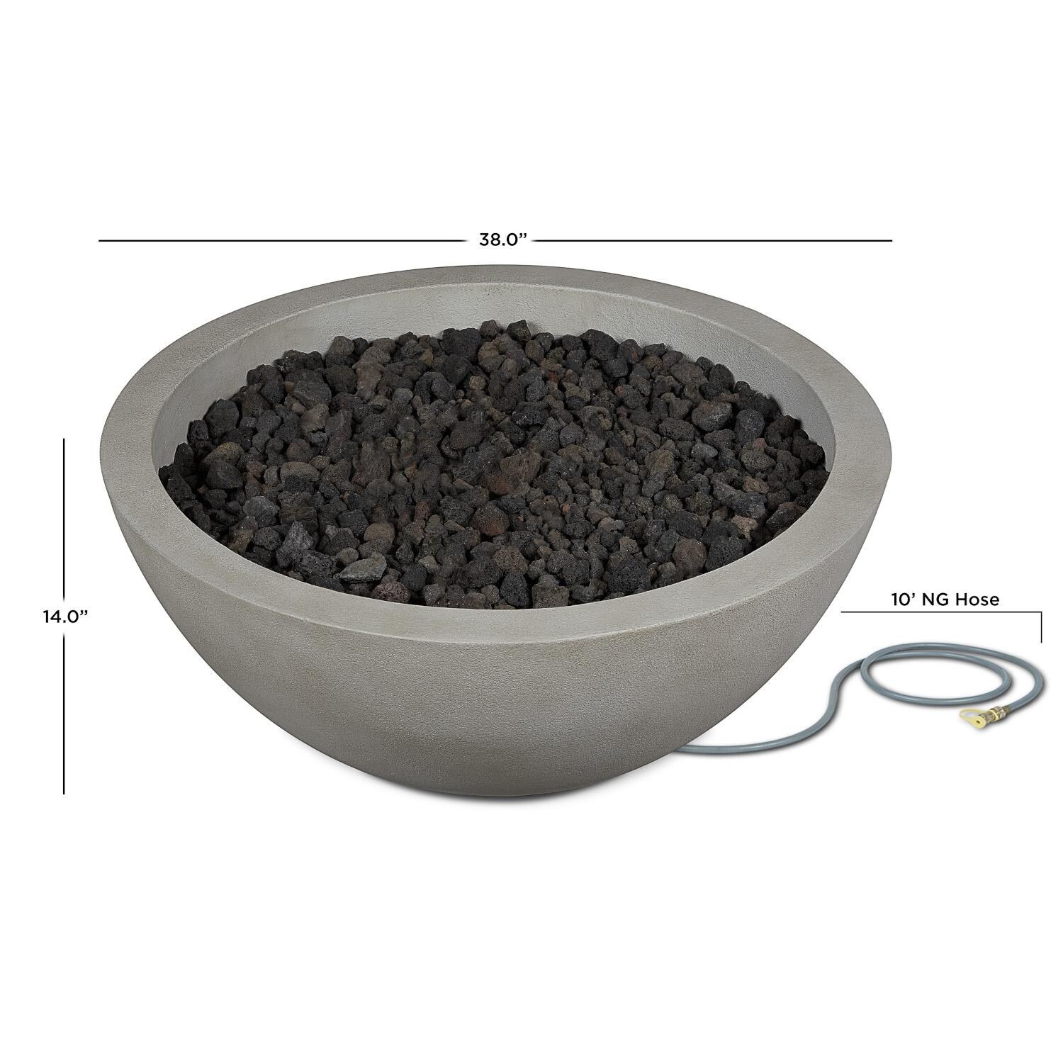 Signature Eldora 38-Inch Round Natural Gas Fire Bowl