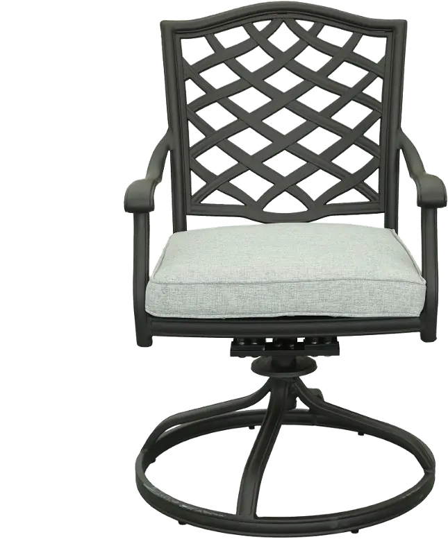 Gray Swivel Chair with Cushion