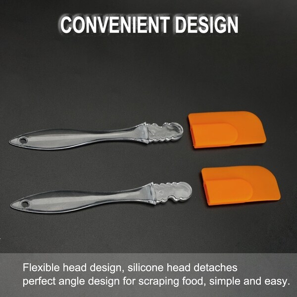 2Pcs Flexible Silicone Spatula Heat Resistant Non-scratch Spatula - 7.5