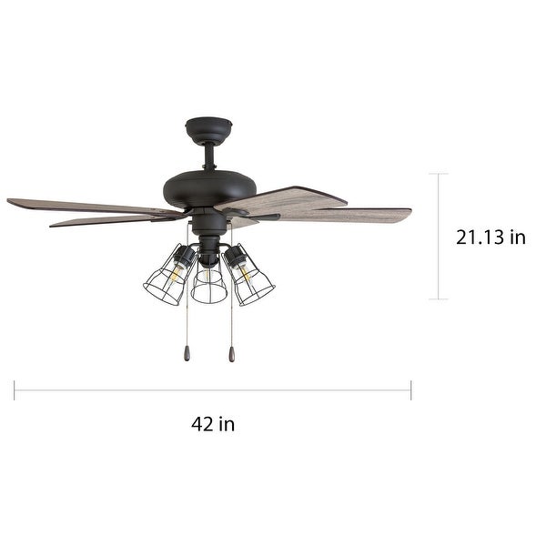 The Gray Barn Rugaard 42-inch Bronze 3-light LED Ceiling Fan Shopping - The Best Deals on Ceiling Fans | 27985718