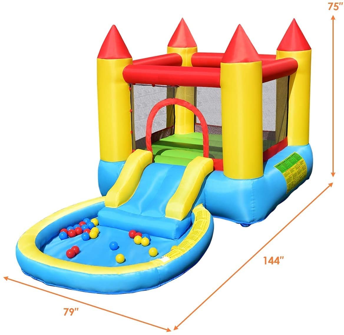 Castle Jumping Bouncer with Water Slide for Outdoor