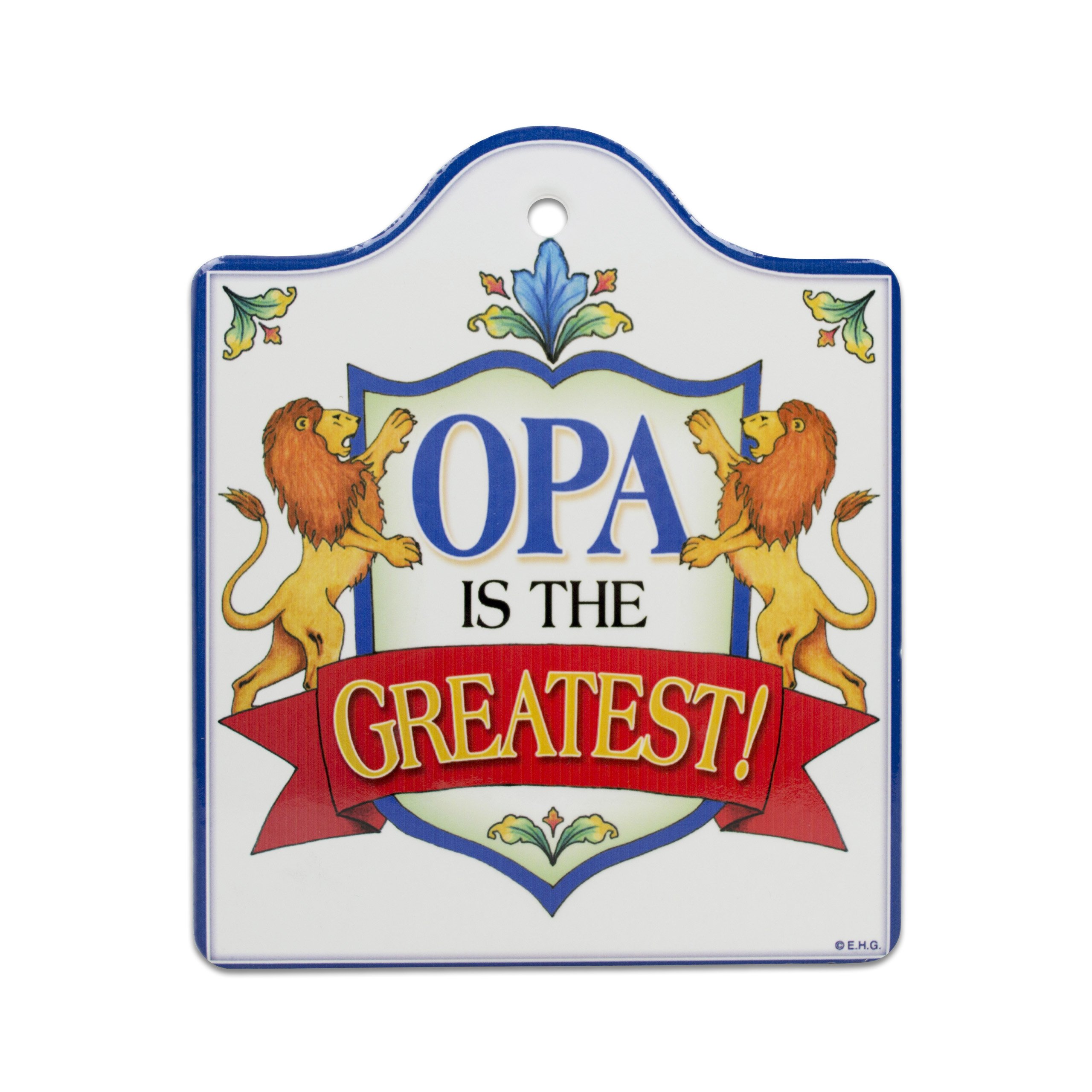 Opa Is The Greatest Ceramic Cheeseboard with Cork Backing