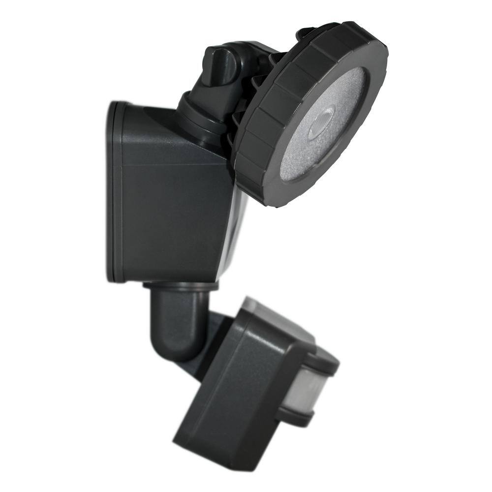 Novolink 160-Degree Dark Grey Motion Activated Outdoor Integrated LED Flood Light with Wireless Smart Control NL-DSB1