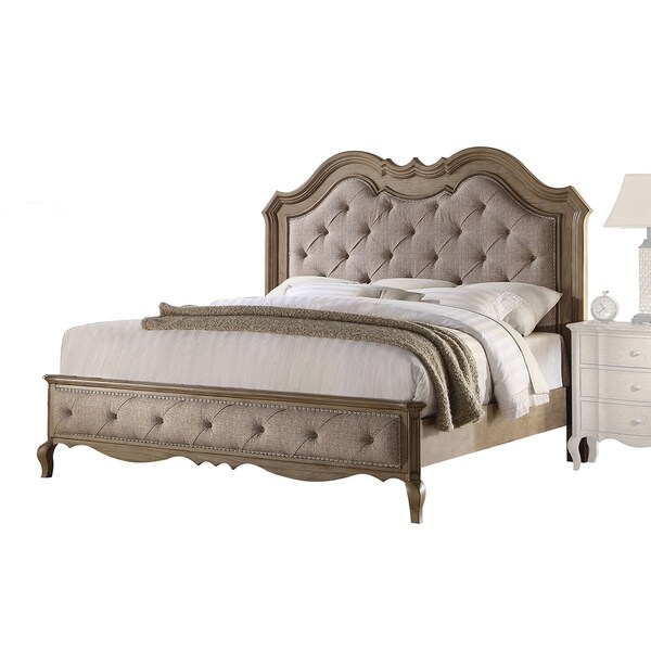 Acme Furniture Chelmsford Tan and Taupe 4-piece Bedroom Set - - 14153908