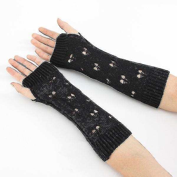 Women Gloves Stylish Hand Warmer Winter Gloves Women 1pairblack